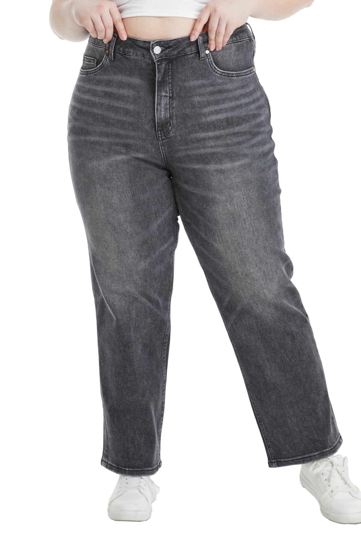 BAYEAS PLUS SIZE HIGH RISE STRAIGHT JEANS 