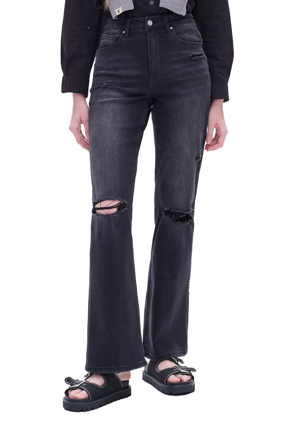 BAYEAS WOMEN'S HIGH RISE FLARE JEANS 