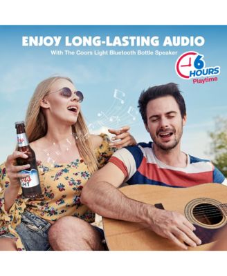 Miller Lite Glass Bottle Shaped Bluetooth Speaker with Acrylic Case and LED Lights
