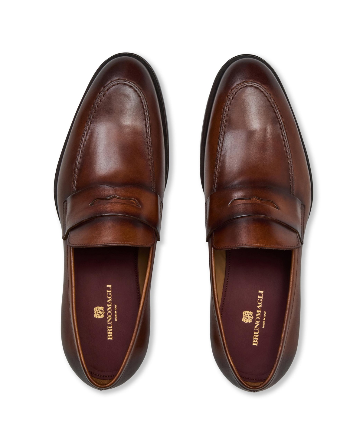 Bruno Magli Men's Raging Leather Penny Loafers In Cognac