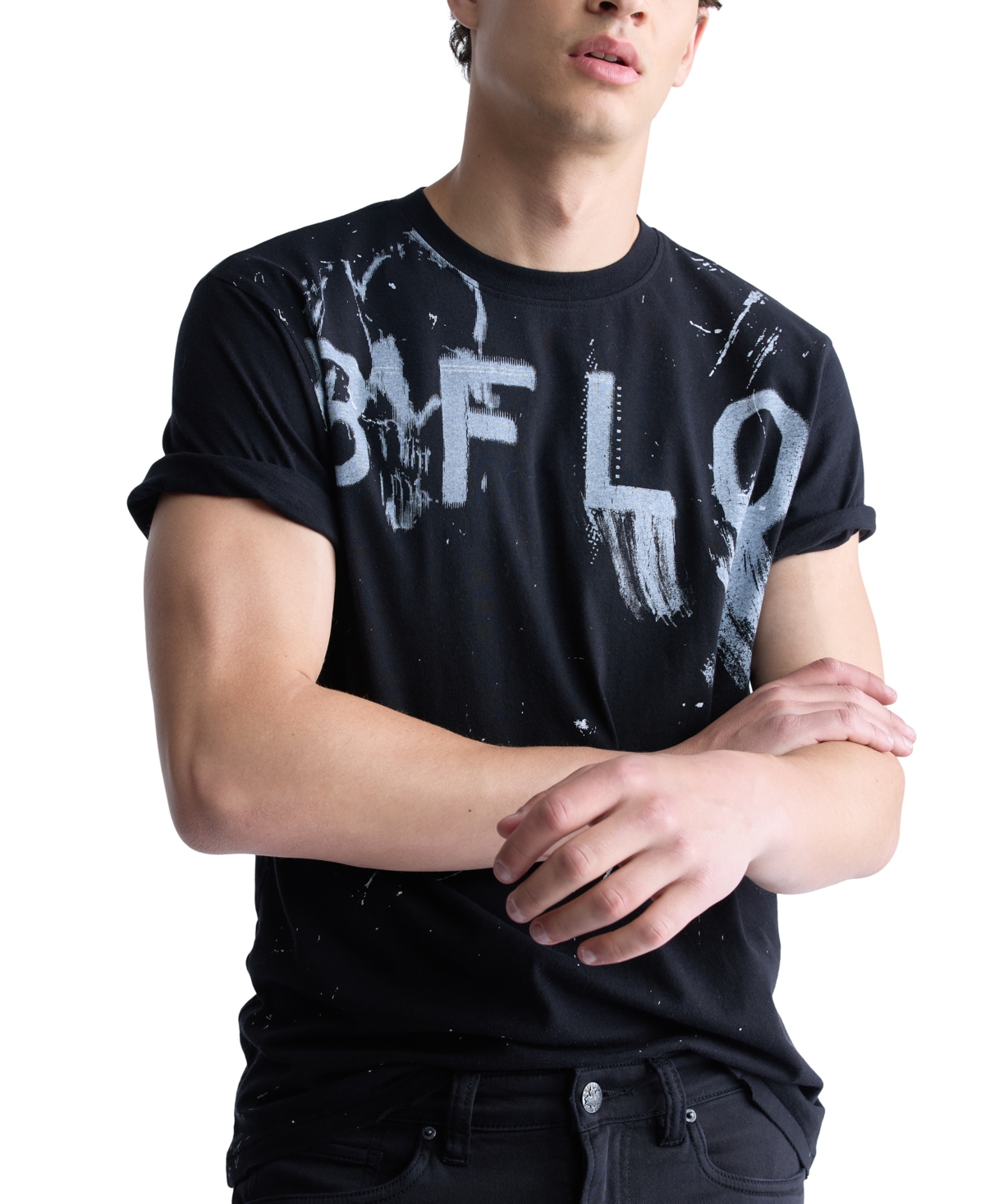 Buffalo David Bitton Men's Tucson Short Sleeve Crewneck Logo Graphic T-Shirt