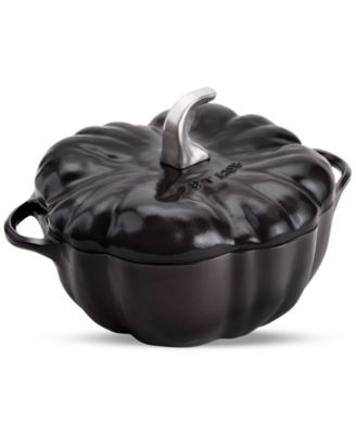 Staub - Enameled Cast Iron 3.5 Qt. Black Pumpkin Cocotte