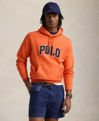 Polo Ralph fashion LaurennMen's Triple-Pony Fleece Hoodie - Orange Sz XL