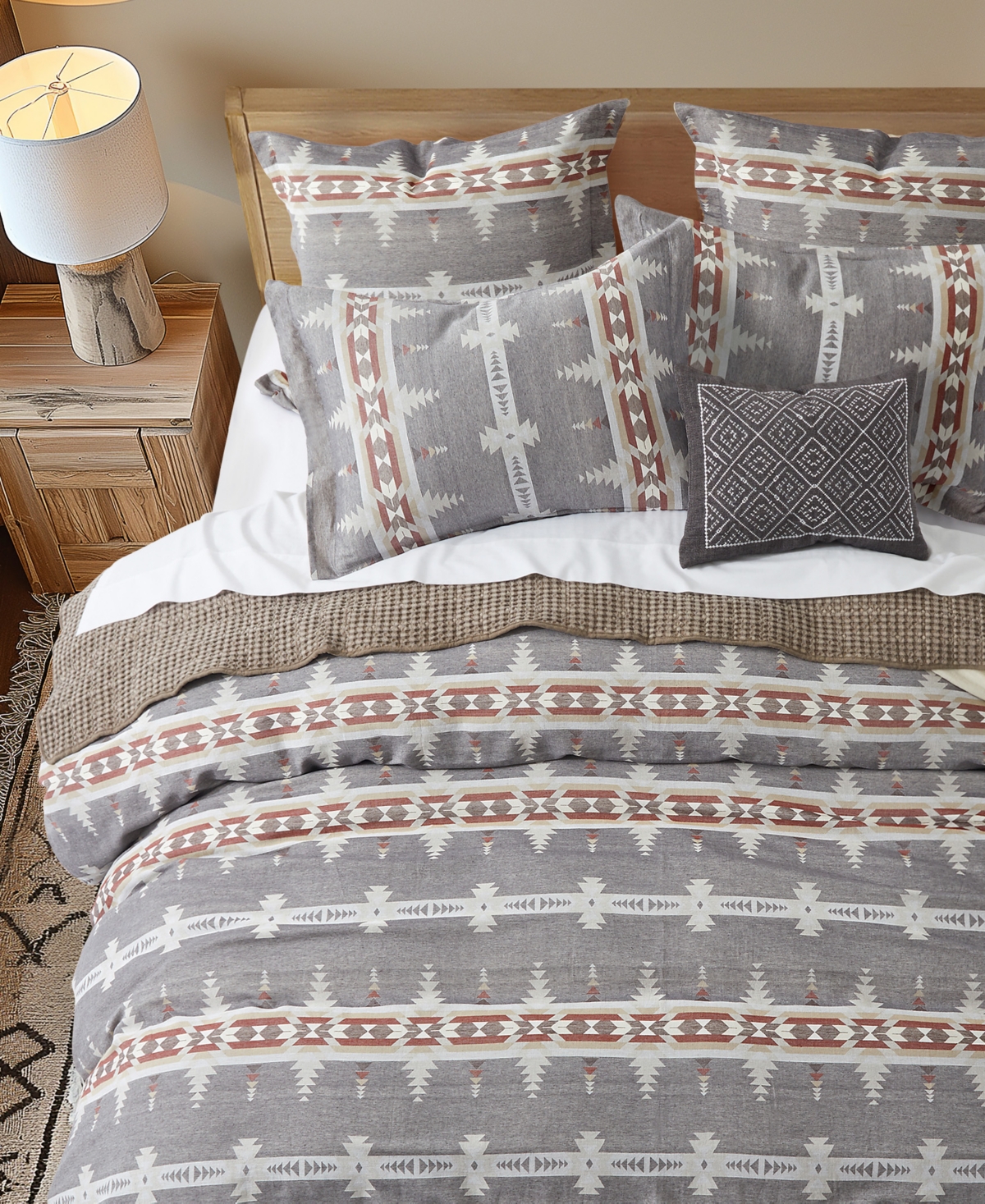 Levtex Corrales Reversible 3-pc. Comforter Set, Full/queen In Grey