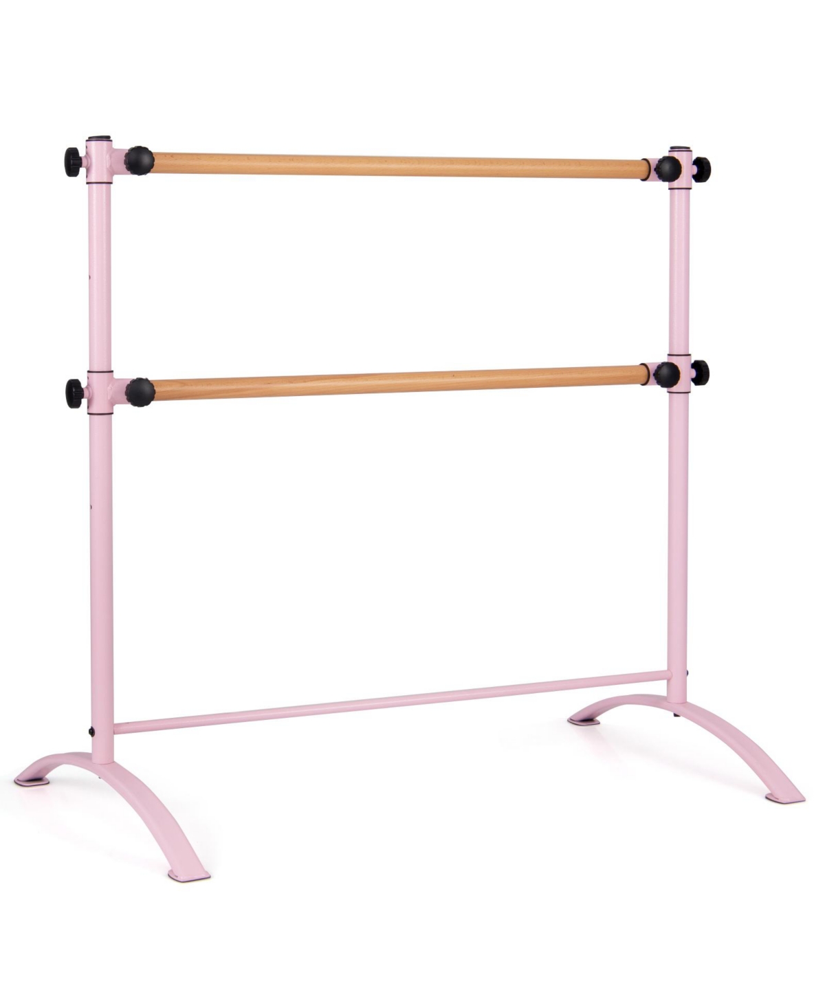 4 Foot Portable Freestanding Double Ballet Barre - Pink