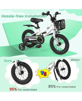 12 Inch Kids Bike Children Bicycle with Training Wheels for 3-4 Years Old