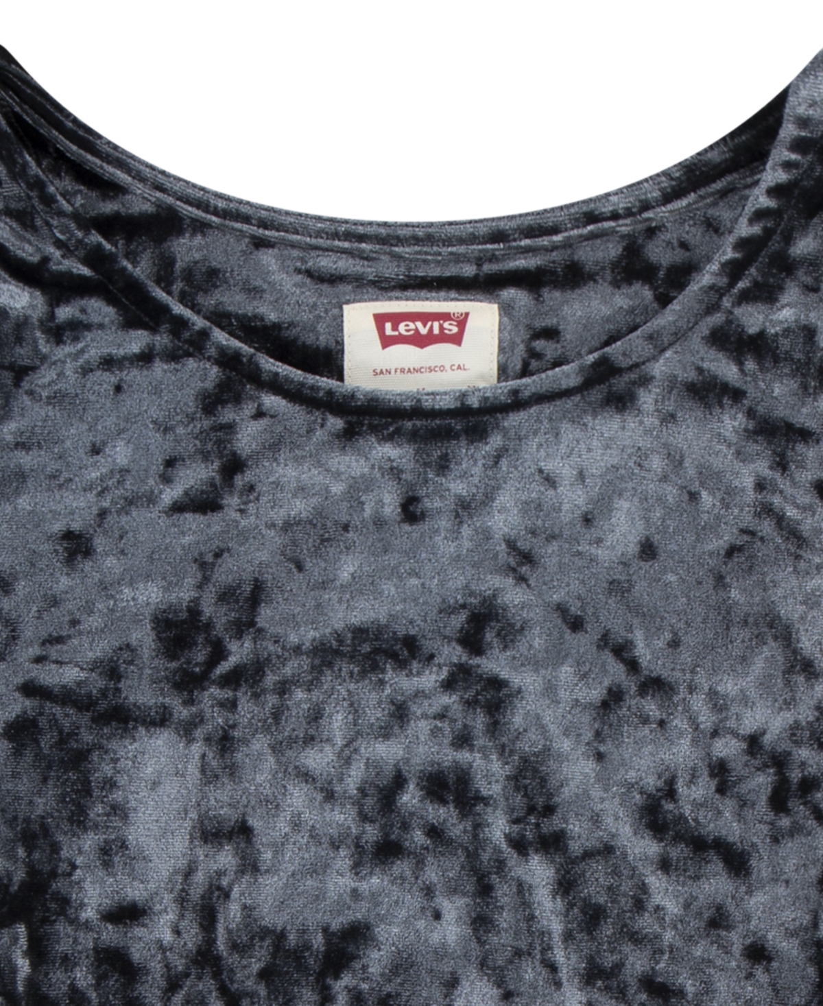 LEVI'S BIG GIRLS LONG SLEEVE CRUSHED VELOUR TOP 
