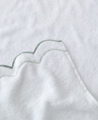 Scallop Cotton Hand Towel, 27" x 16"