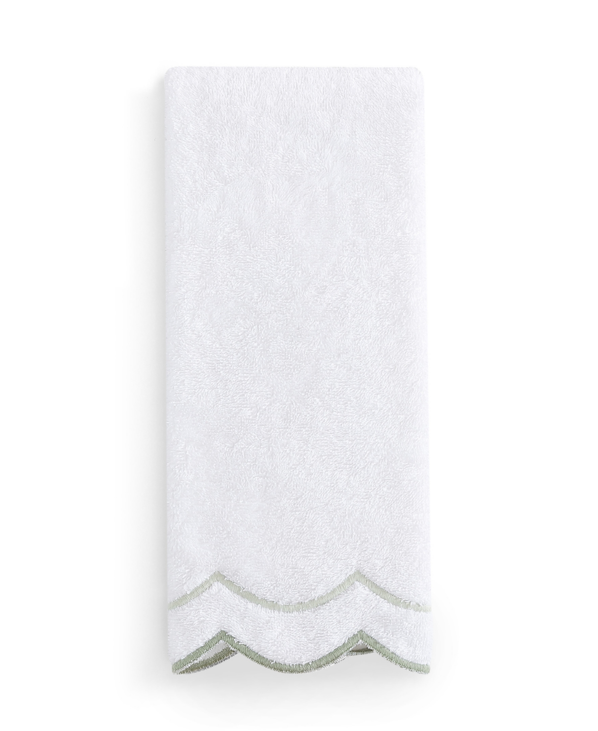 Peri Home Scallop Cotton Hand Towel, 27" X 16" In Sage