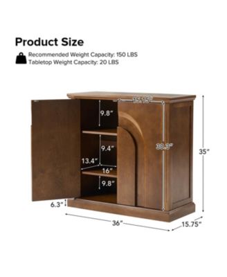 Rando Transitional 35'' Tall 2 - Door Accent Cabinet with Adjustable Shelves