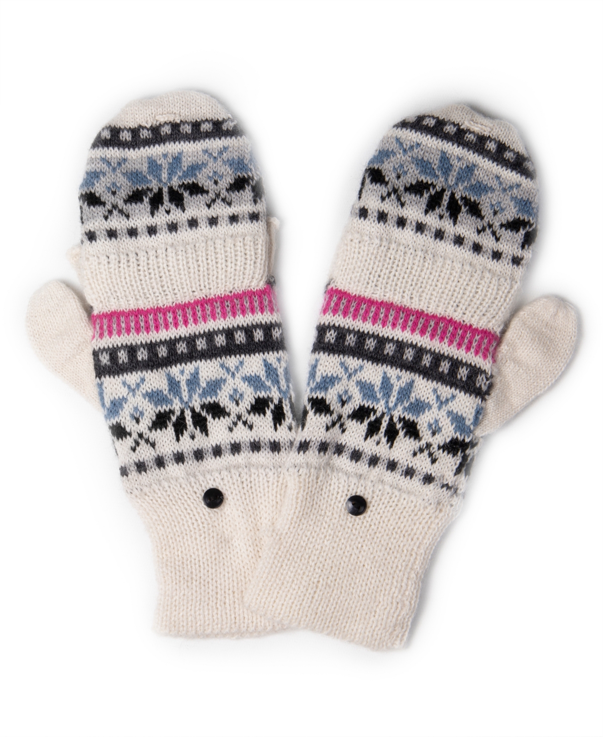 Alpaca Glittens Gloves - White