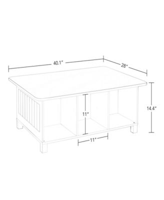 Kids 6 Cubby Storage Activity Table