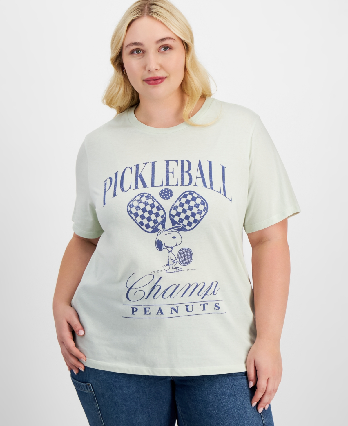 Trendy Plus Size Pickleball T-Shirt - Green