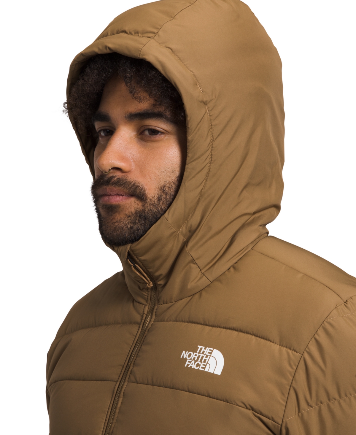 The North Face Men's Aconcagua 3 Zip-front Hooded Puffer Jacket In Utility Brown-npf