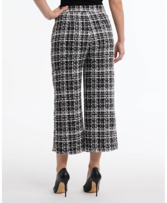 Women's Button Detail Tailored Boucle Pant