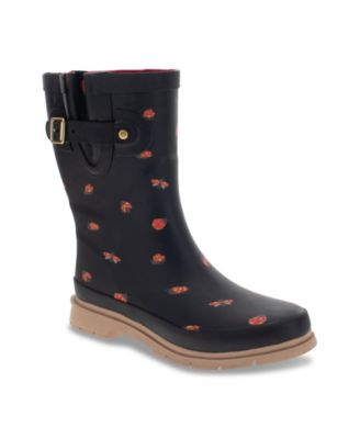 Women's Lucky Ladybug Mid Rain Boot