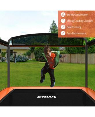 6FT Recreational Kids Trampoline W/Swing Safety Enclosure Indoor/Outdoor Orange