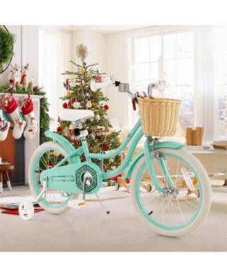 18 Inch Kids Bike with Adjustable Handlebar and Seat for 4-8 Years Old