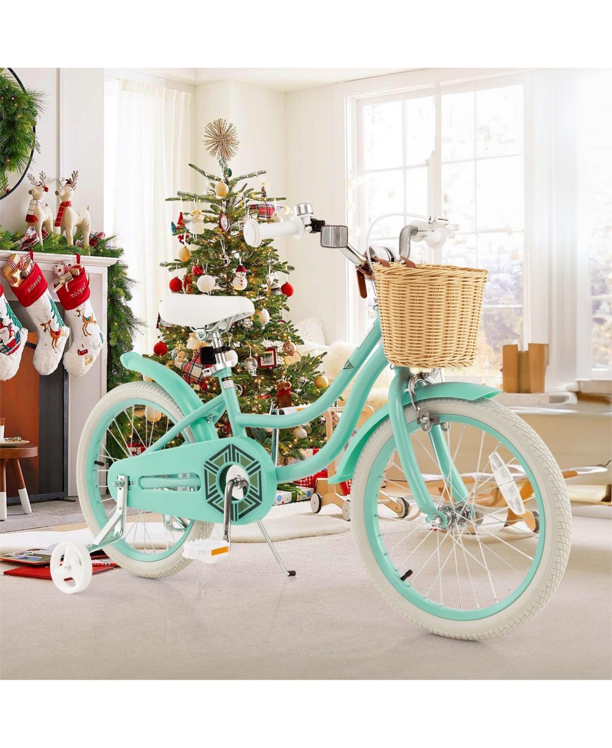 Hongge 18-Inch Kids Bike with Adjustable Handlebar and Seat for 4-8 Years Old