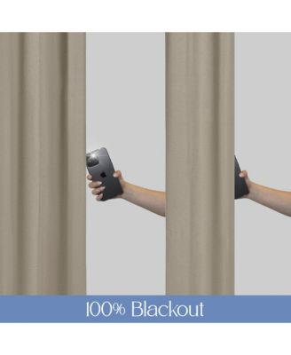 Linen Slub Blackout Grommet Pair