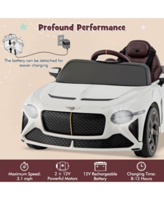 12V Powered Car Kids Ride-on Racer Car Licensed Bentley Bacalar