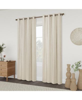 Linen Slub Blackout Grommet Pair (2 Panels), 52"×96"