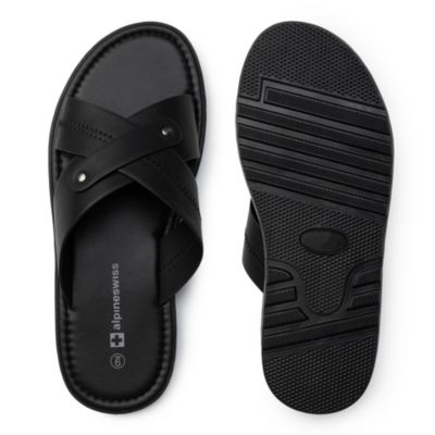 Men's Saul Faux Leather Slide Sandals Dressy Indoor Outdoor Shoes