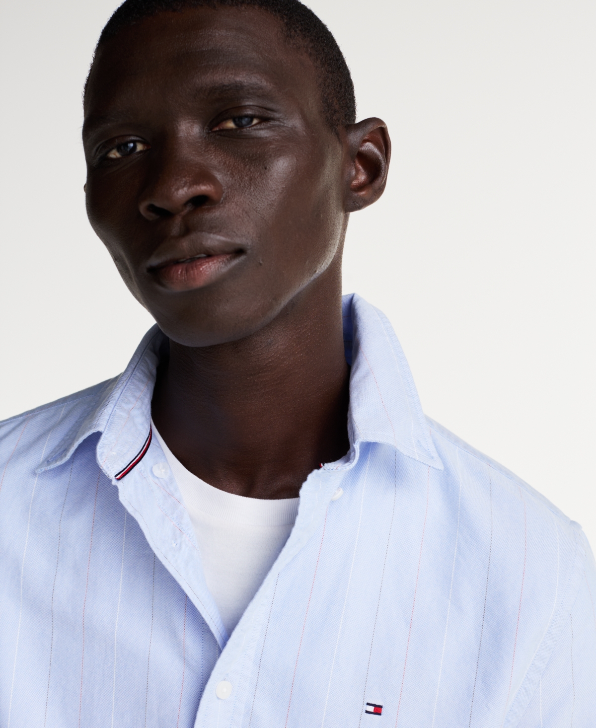 Tommy Hilfiger Men's Stripe Oxford Shirt -/ Allover
