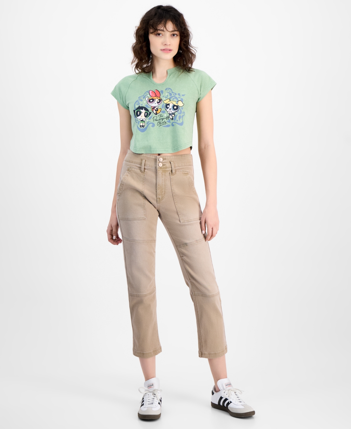 Juniors' High-Rise Straight-Leg Jeans - Dusty Taupe