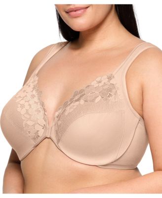 Plus Size Front-Closure Cotton Wonder Underwire Bra #1241