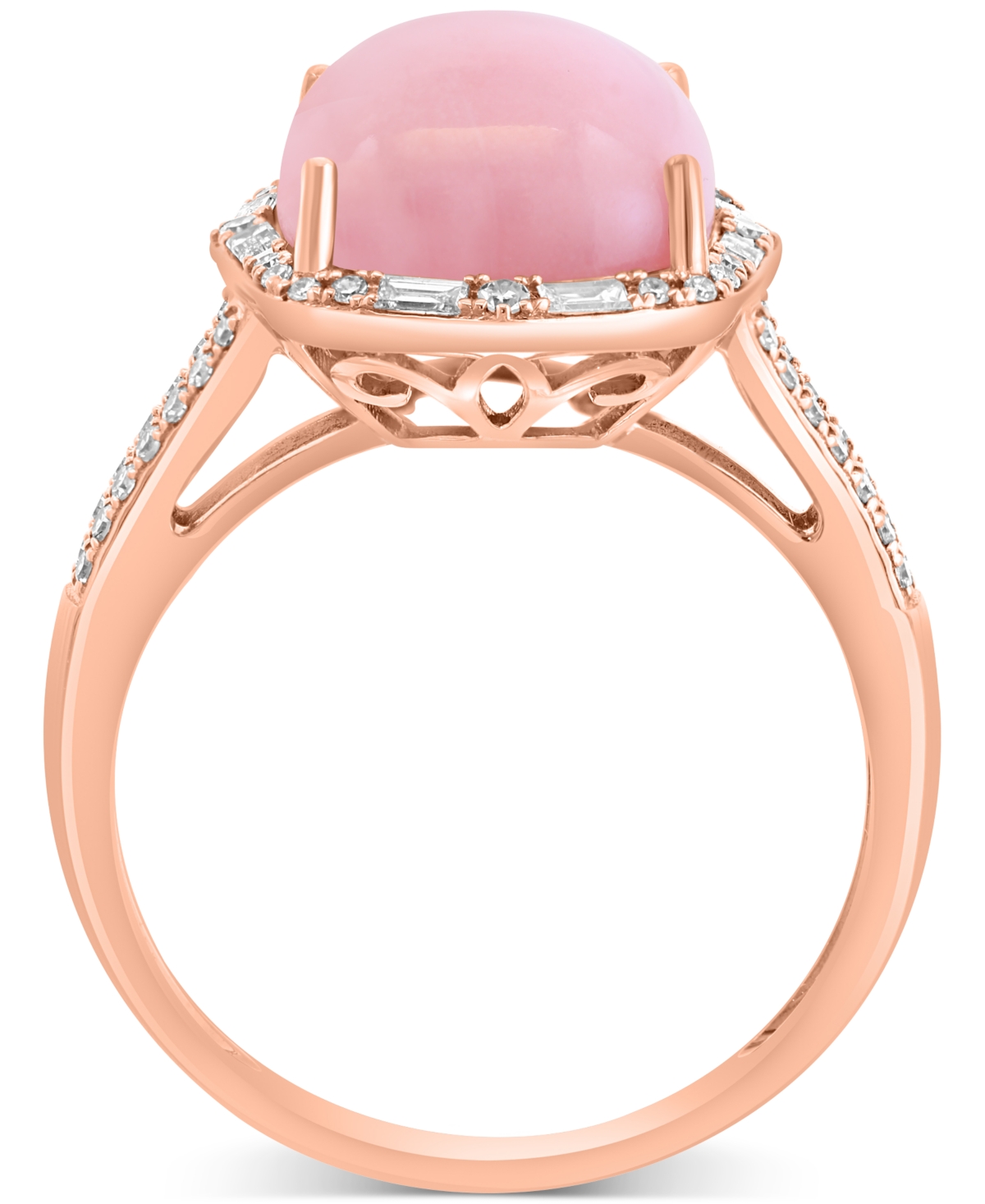EFFY COLLECTION EFFY PINK OPAL (4-1/2 CT. T.W.) & DIAMOND (1/4 CT. T.W.) STATEMENT RING IN 14K ROSE GOLD 