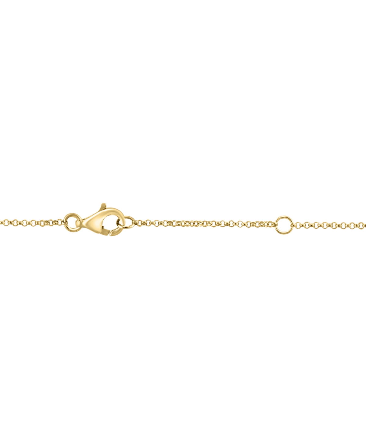 EFFY COLLECTION EFFY ONYX & DIAMOND (1/10 CT. T.W.) HEART COLLAR NECKLACE IN 14K GOLD, 18" + 1" EXTENDER 