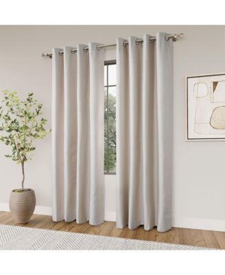 Textured Blackout Grommet Curtains Pair(2 panels), 52"×84"