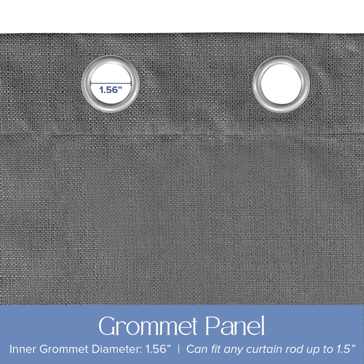 Awesome Home Textured Blackout Grommet Curtains Pair 2 panels