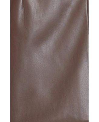 Women's One Shoulder Faux Leather Blazer Dress