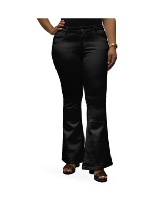 Women's Curvy Fit Stretch Denim Flare Jeans