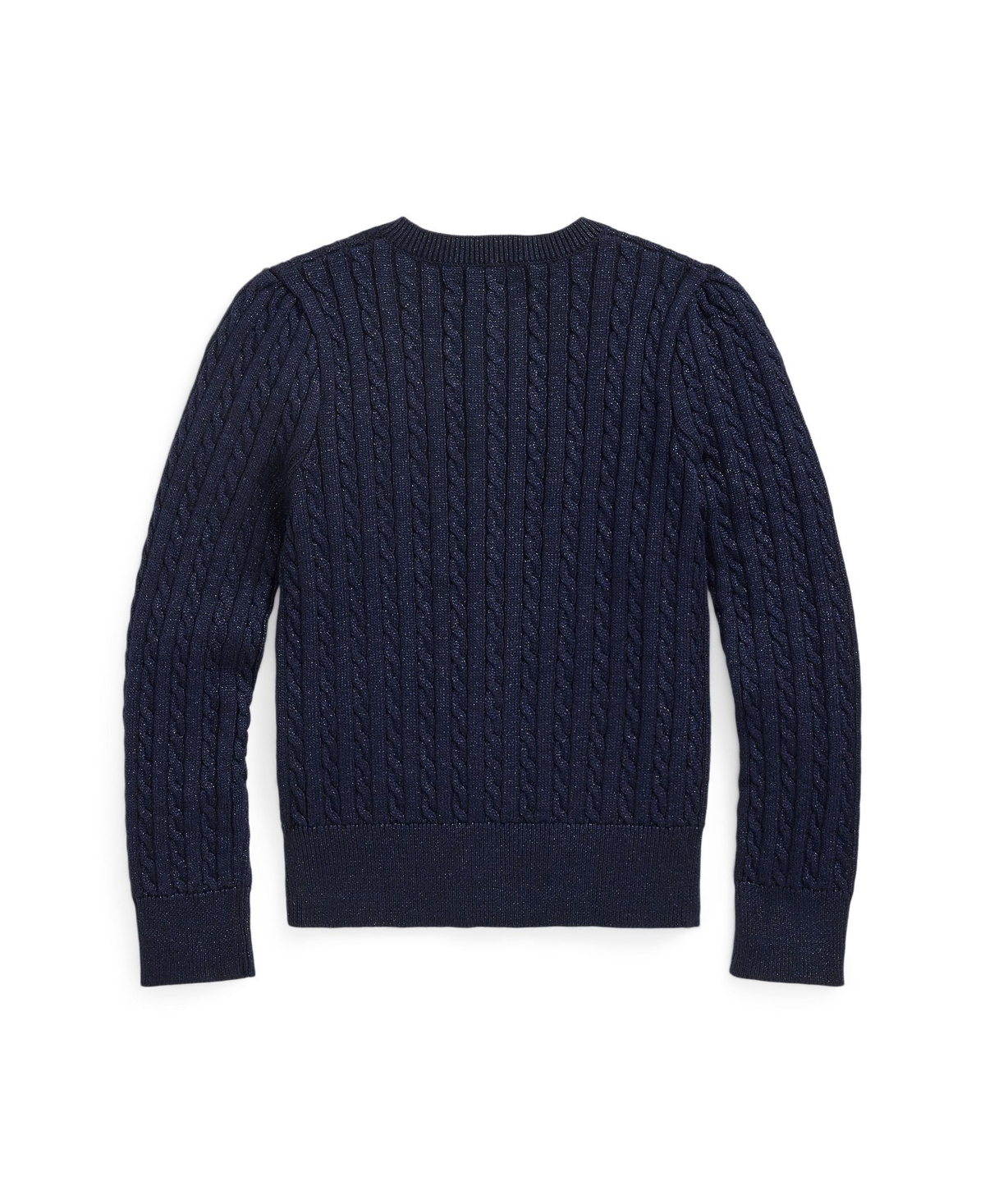 Polo Ralph Lauren Toddler and Little Girls Metallic Cable Cotton-Blend Cardigan Sweater