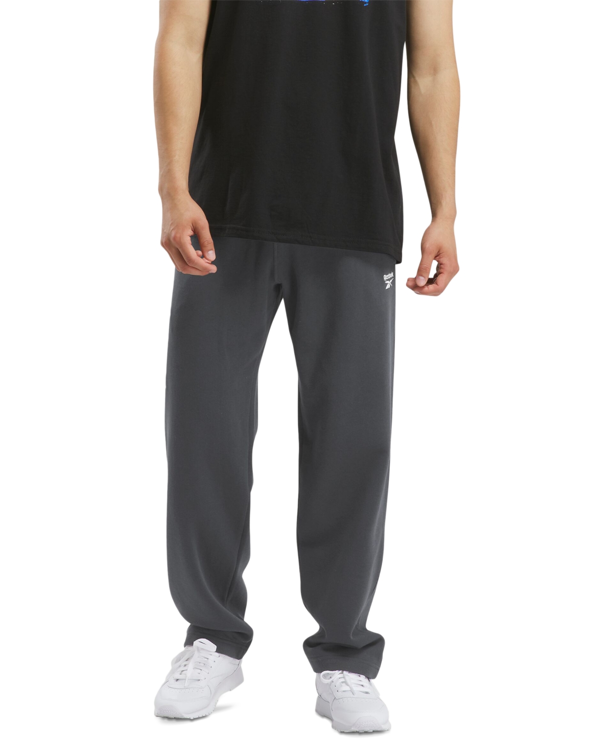 REEBOK MEN'S VERSATILE ELASTIC DRAWSTRING FLEECE PANTS 