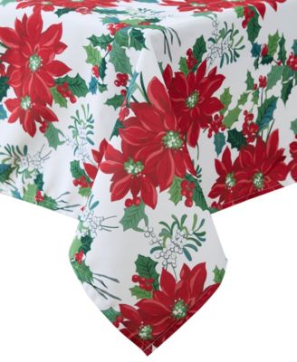 Easy Care Holiday Tablecloth, 70" Round