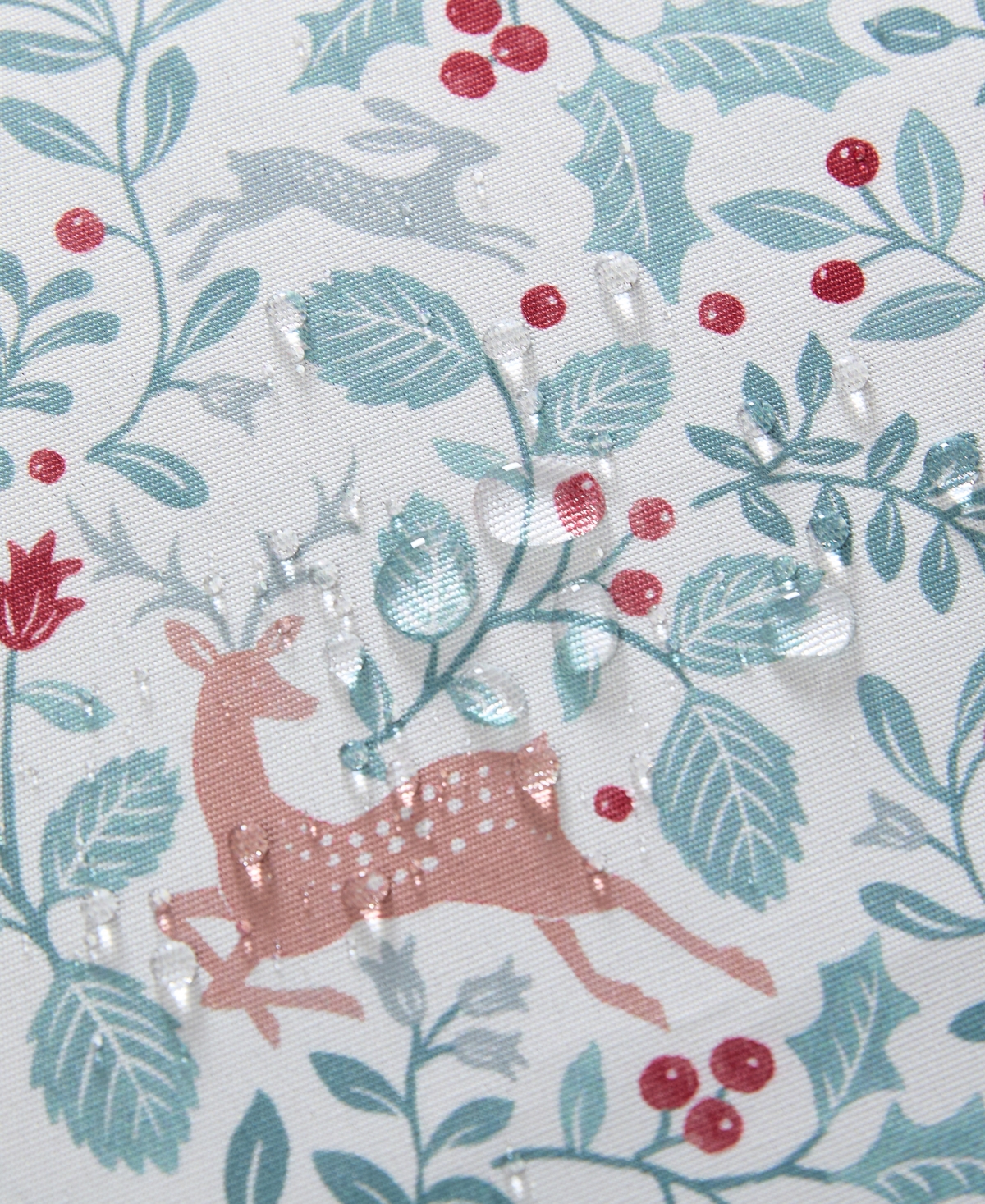 Laura Ashley Easy Care Holiday Tablecloth, 60" X 84" In Reindeer Prance