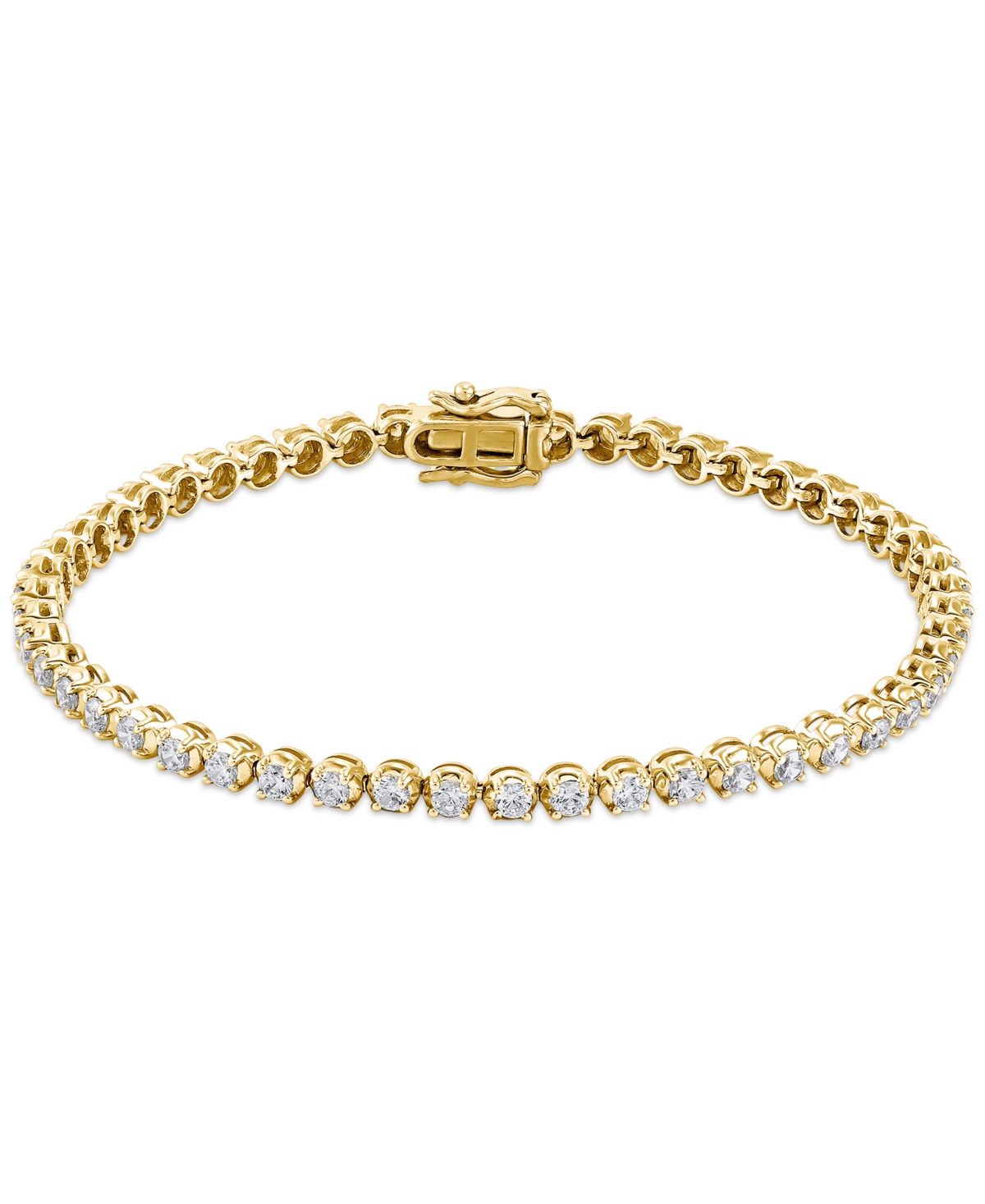 Grown With Love Lab Grown Diamond Tennis Bracelet (3 Ct. T.w.) In 14k White Or Yellow Gold In Yellow Gold