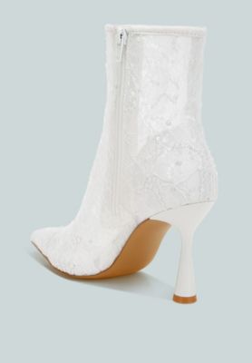 Womens Samia Sequin Lace Boots