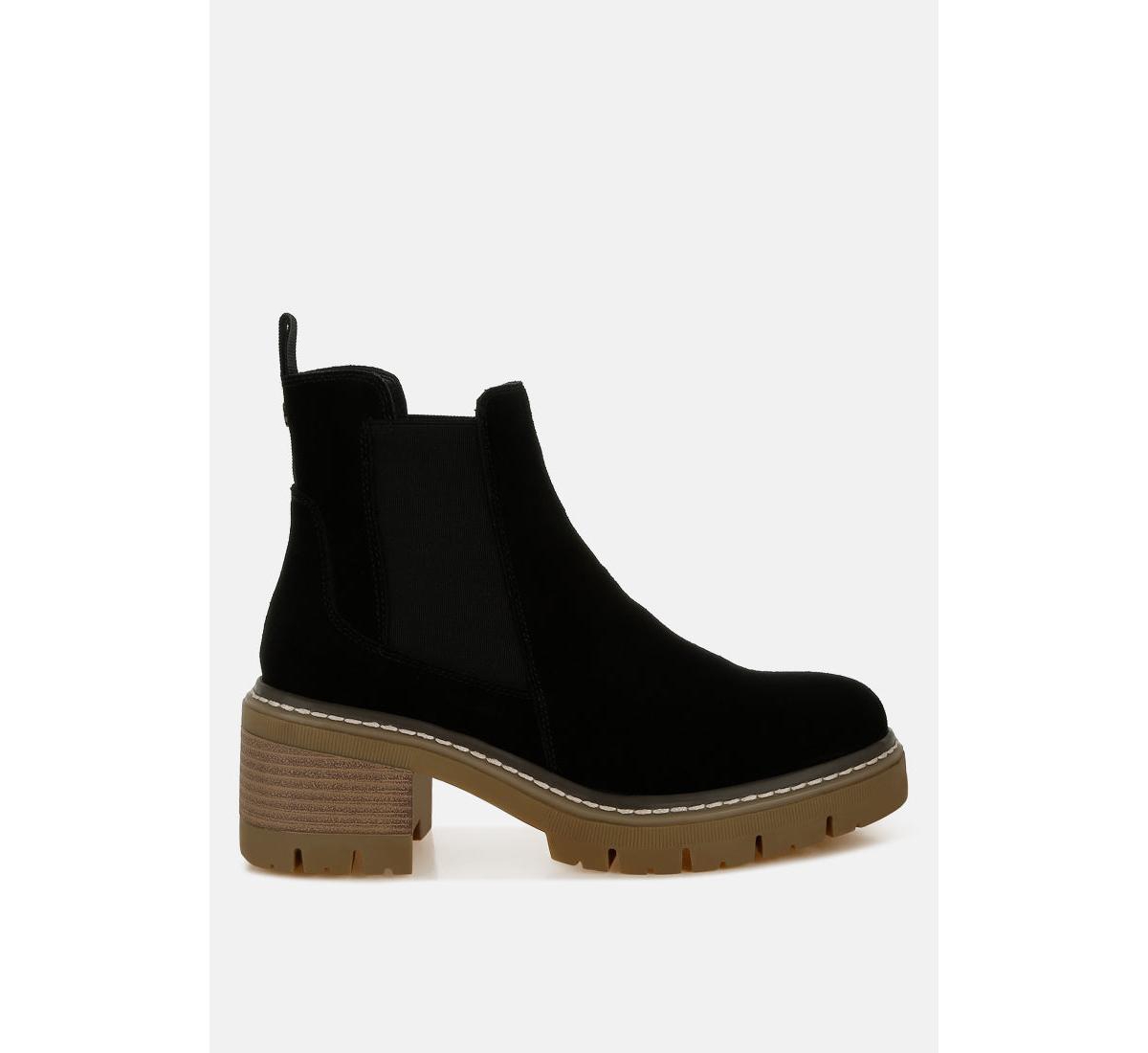 Vostok Suede Chunky Chelsea Boots - Beige