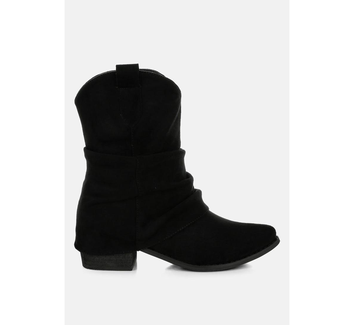 Bronco Slouchy Calf Boots - Black