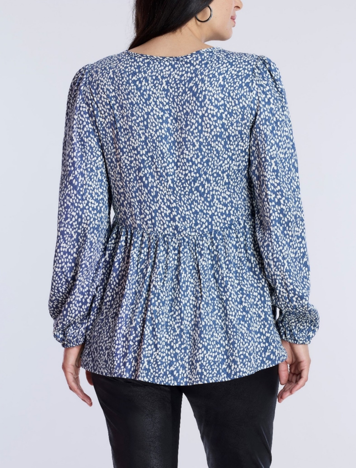 Motherhood Maternity Maternity Long Sleeve Empire Waist Keyhole Woven Blouse