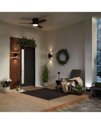 54" Modern Light LED Remote Control Hugger Low Profile Indoor Outdoor Ceiling Fan