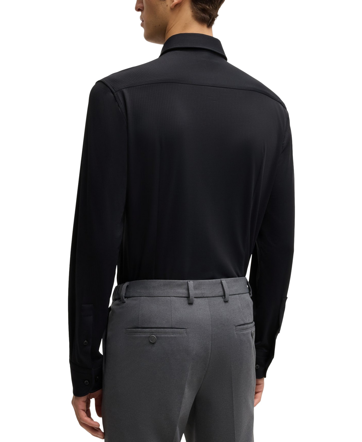 Hugo Boss Boss By Men's Textured Performance Slim-fit Dress Shirt In ...