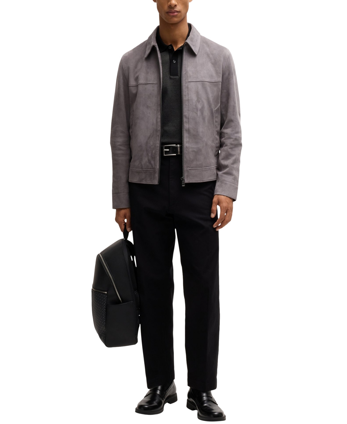 HUGO BOSS BOSS BY HUGO BOSS MEN'S REGULAR-FIT MICRO-PATTERN POLO 