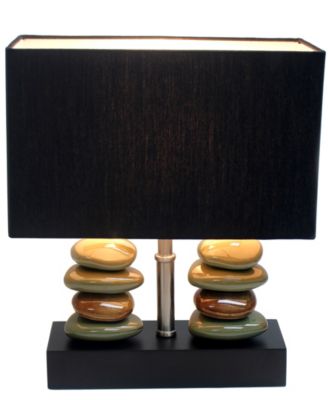 14" Contemporary Tranquil Stone Table Lamp