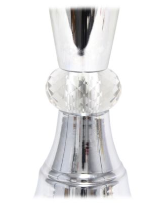 31" Chrome Cascading Crystal Table Lamp